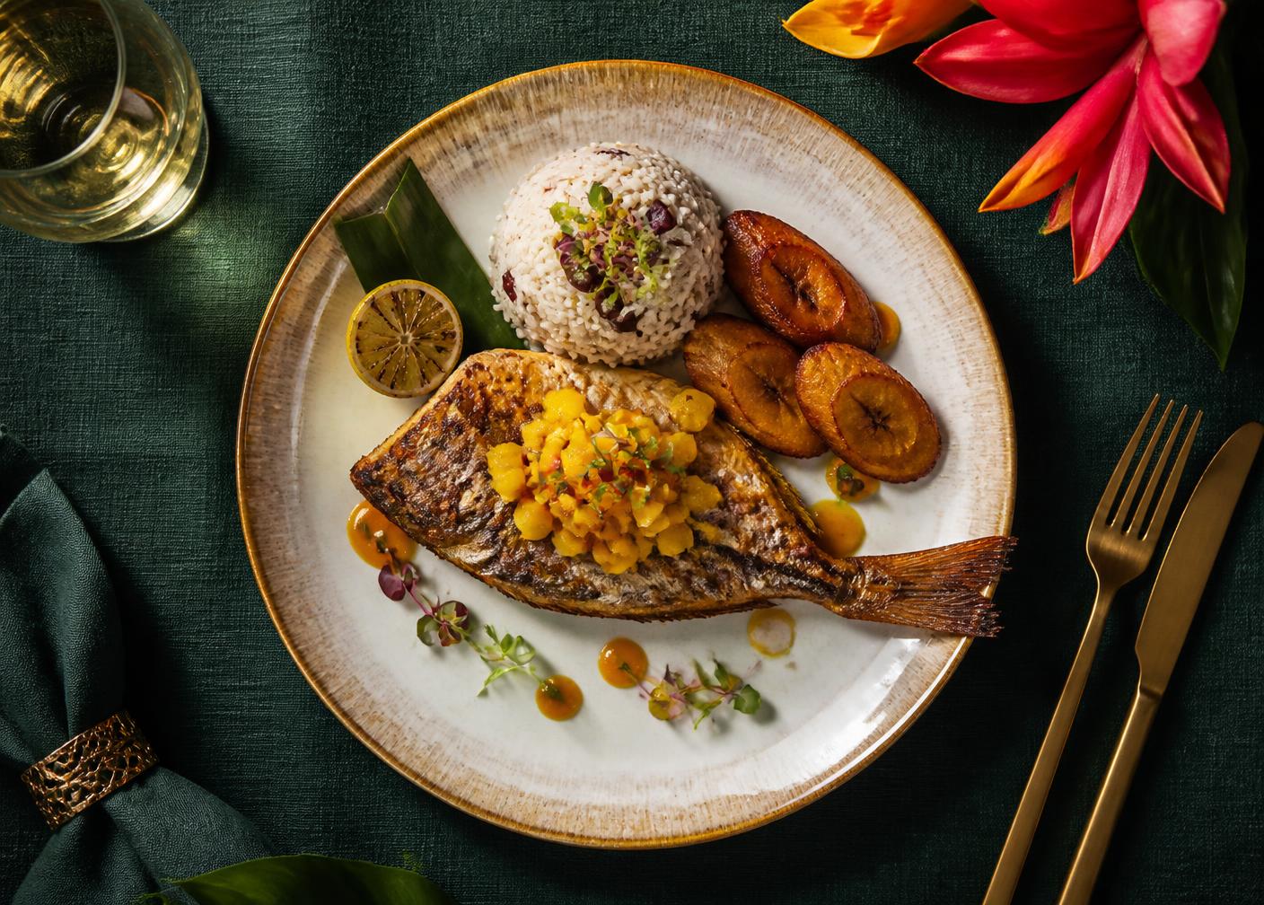Chef-inspired grilled fish with fresh vegetables